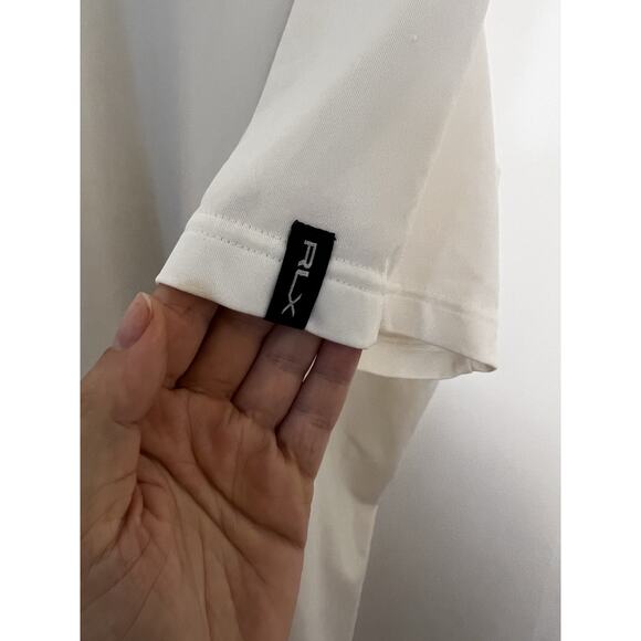 Ralph Lauren RLX Golf Polo Cream Moisture Wicking Sz Large Sporty Outdoors - Picture 7 of 7